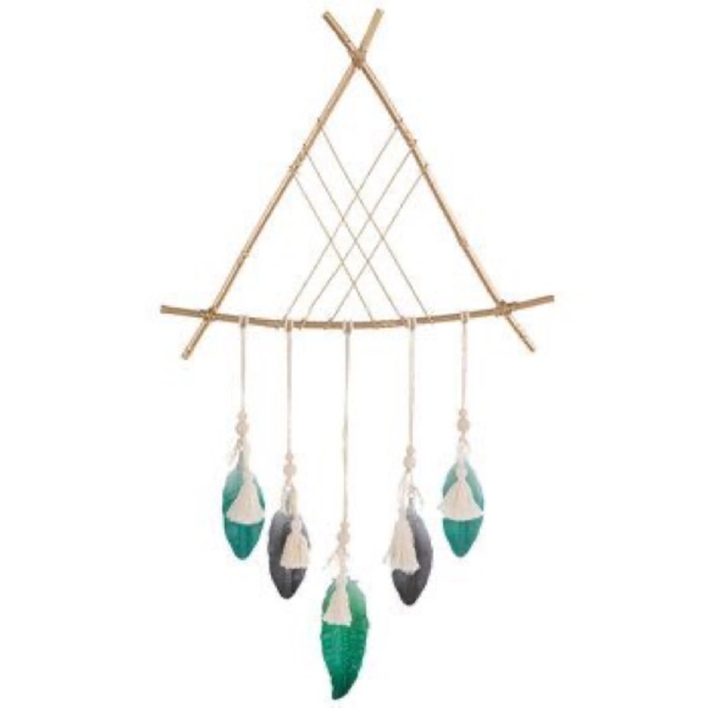 Teepee and feather metal tribal wall decor